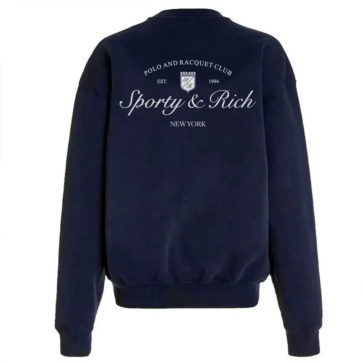 Sprot Make You Wellness Letters Printed Retro Cotton Crewneck Sweatshirt Women Oversized Casual Autumn Tops Ins Fashion JumpersC250205