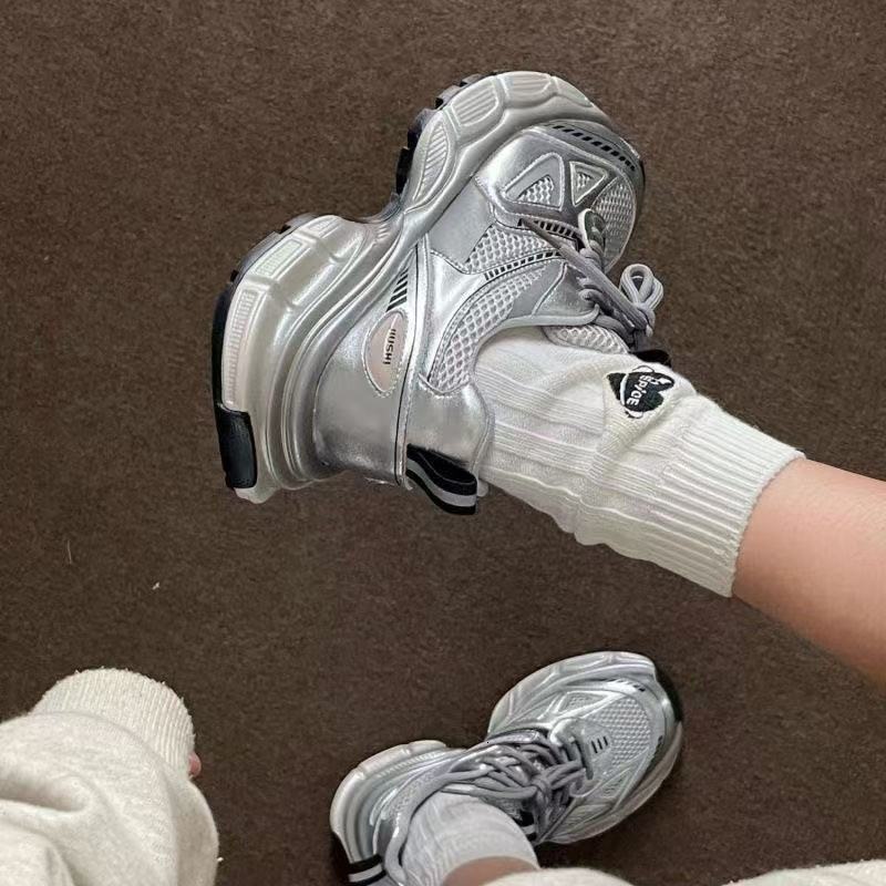 Ddmyoutdoor China Ddmyoutdoor Domestic Silver Revealing Feet Small Thick Soled Dad Shoes Women S New Ins Spring Student Sports Outdoor Shoes