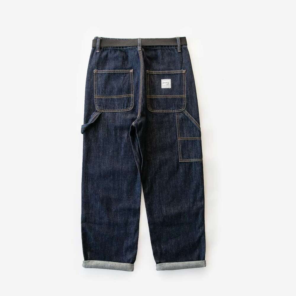 Spring Washed Light Blue Jeans Outdoor Climbing Trekking Trousers Camping Combat Neutral Loose Straight Overalls Wide Leg Pants