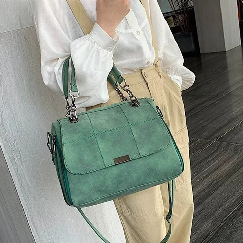 Casual Shoulder High Quality Soft Scrub Leather Crossbody For Handbags Women Bags Designer Sac A Main