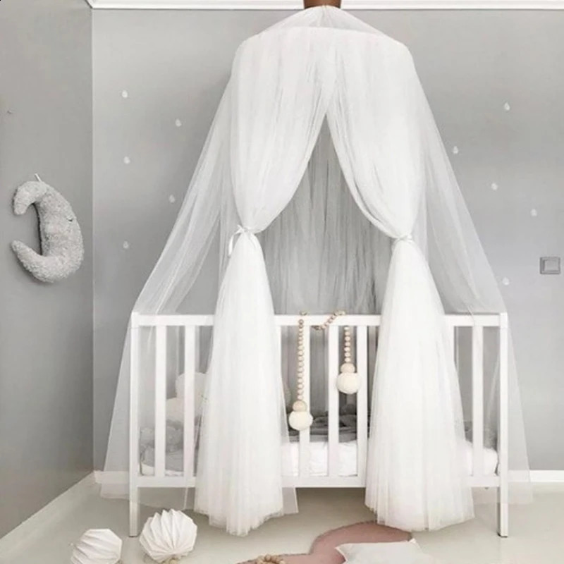 Mosquito Net Hanging Tent Star Decoration Baby Bed Crib Canopy Tulle Curtains for Bedroom Play House Tent for Children Kids Room 250206