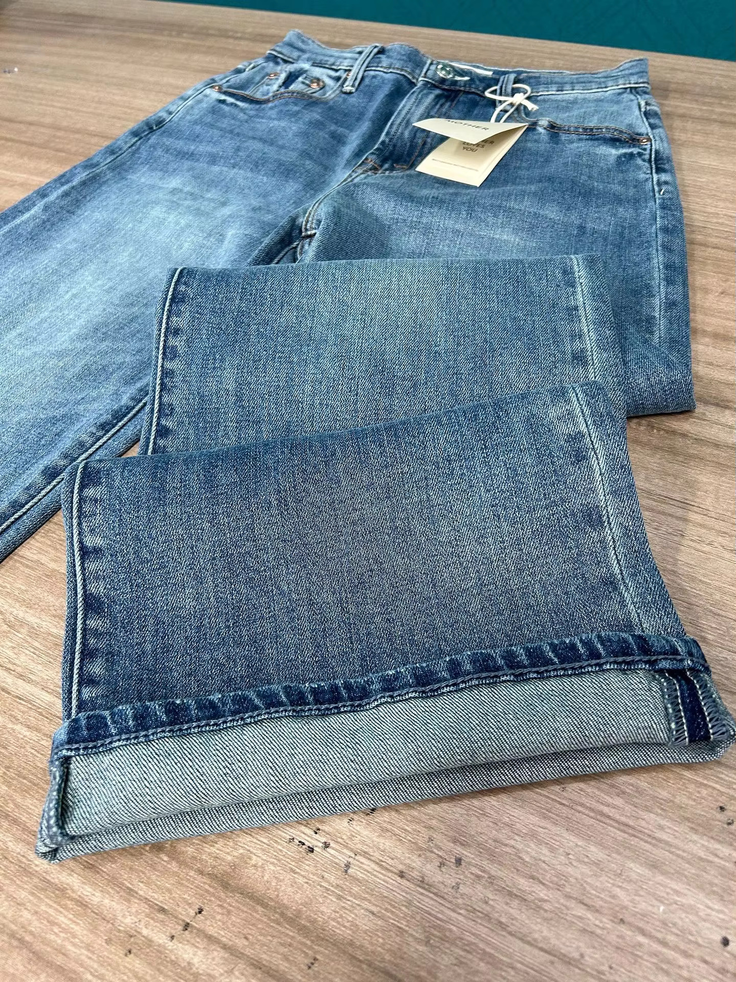 Women Retro Long Denim Pants High Waisted Loose Fitting Slightly Flared Jeans 2025 New