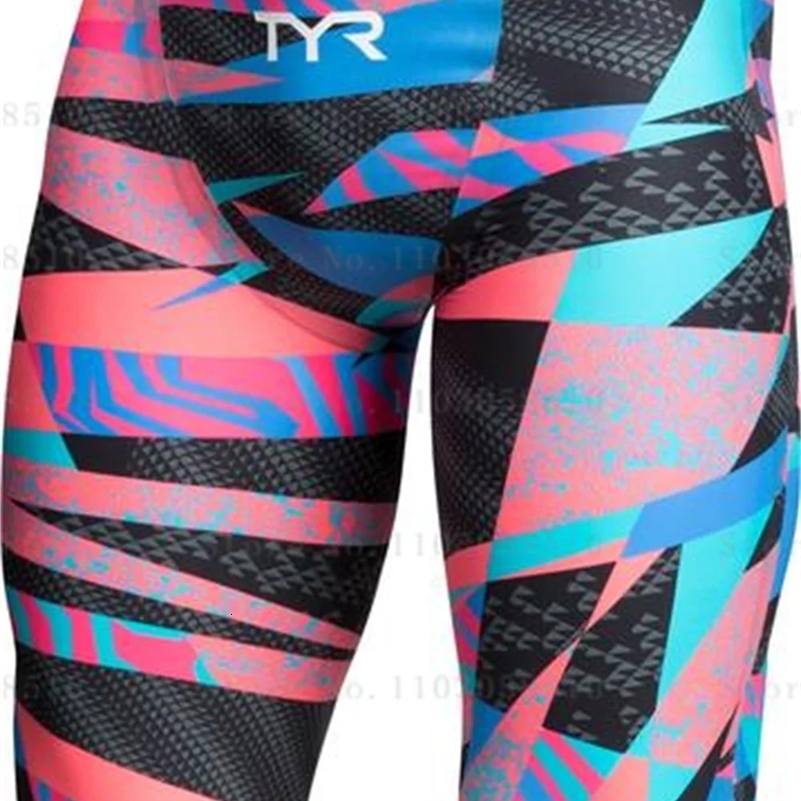 Men Swim Jammer Swimming Trunks Professional Swim Surf Trunks Beach Uv Protection Gym Endurance Athletic Training Tights Shorts y250121