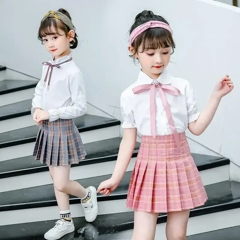 Girls Skirts Autumn Vintage Pleated Plaid Skirts School Teens Girl Spring Kids Skirt Children Clothing 3 4 6 8 10 12 13 14 Years 250206