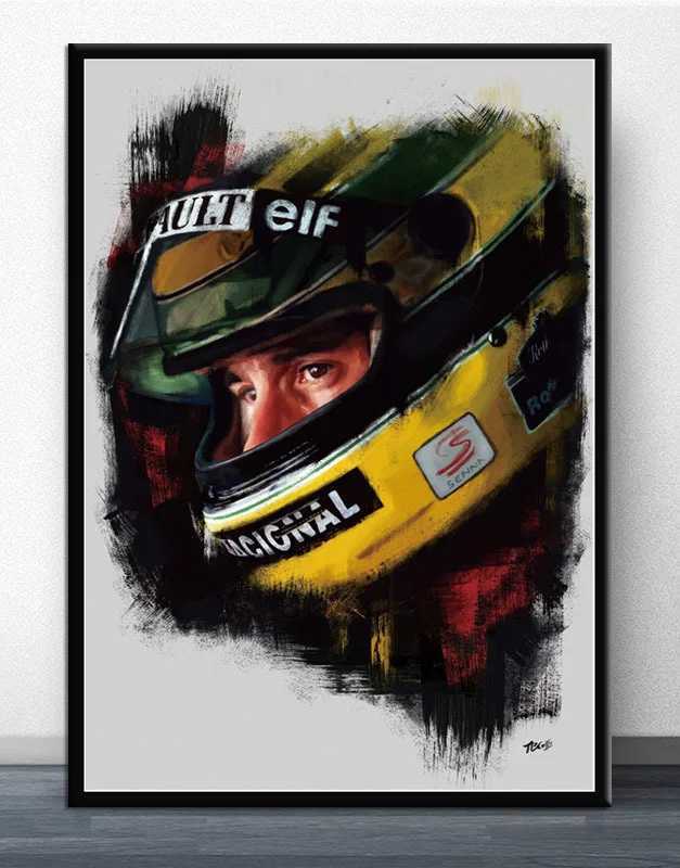 Ayrton Senna F1 Formula 1 Star Race Car World Champion posters and prints Canvas Painting Wall Pictures For Living Room CuadrosC250102