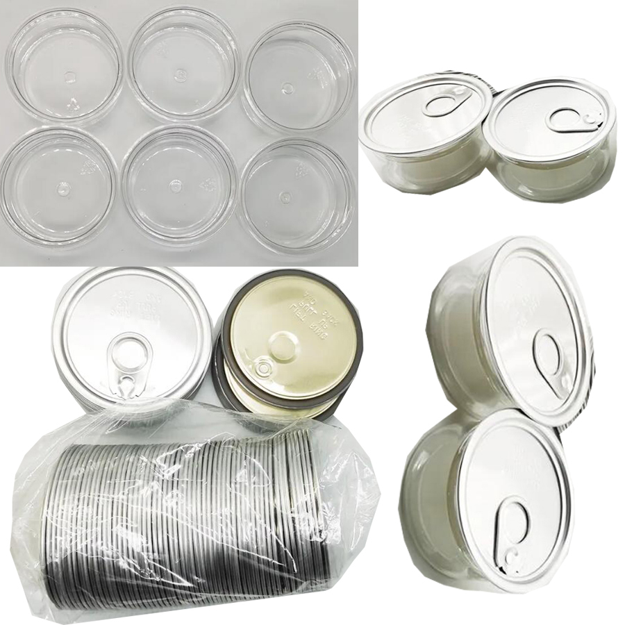 Custom Clear Jars Tin Cans Branding Packaging OEM Labels 30G 50G 100G Transparent Edible Containers Storage