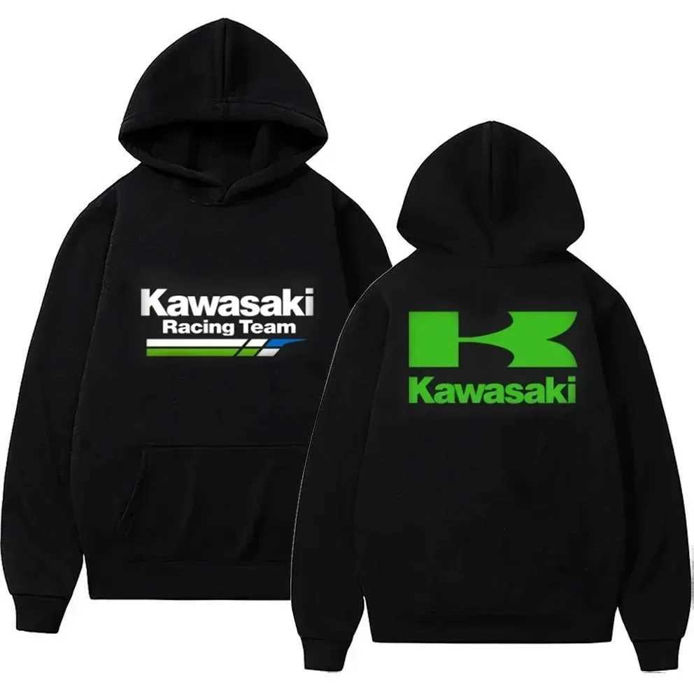 Leisure Kawasaki Racing Team Devil Claw Mens Hoodie Oversized Top Loose Unisex Womens Track and Field Shirt Pullover T-shirt Y250206