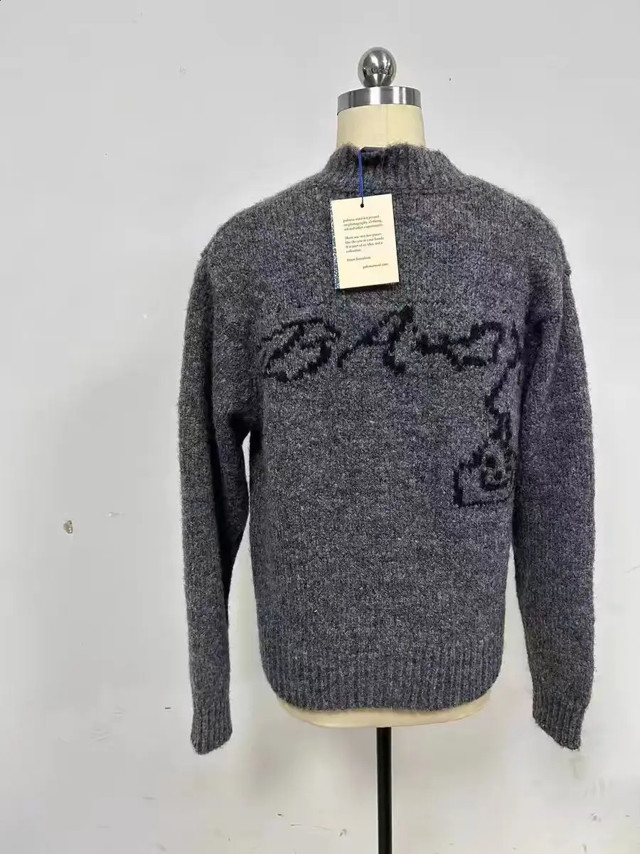 Spot wool Spanish blend letter embroidery knitted zipper cardigan top for women in autumn and winter 250206