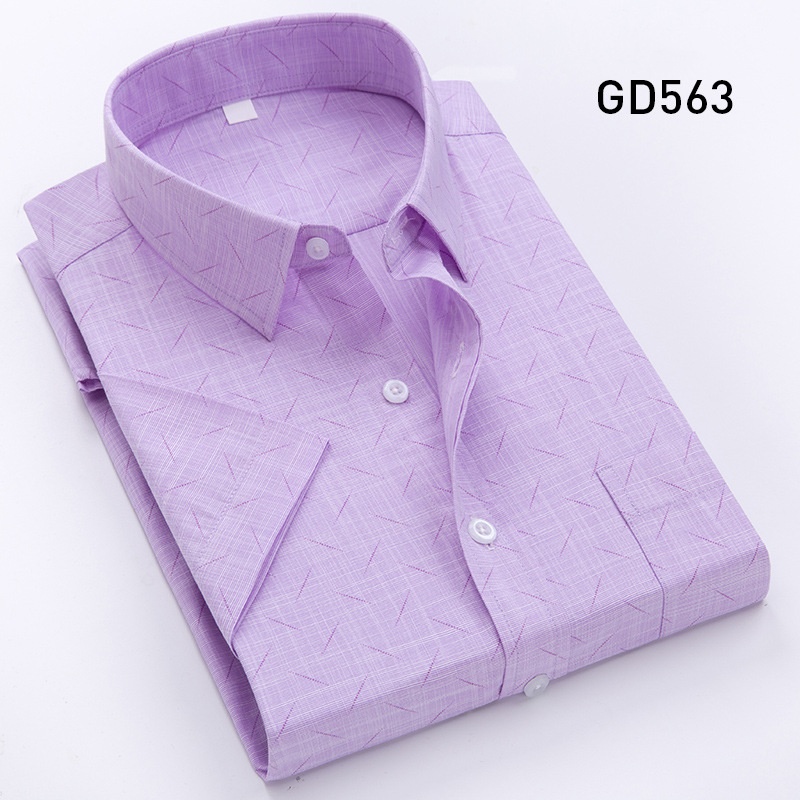 Thin Fashion Casual Shirts 9 Color Summer Short Sleeve Shirt Men's Slim Young Plaid Shirt Tops Overshirt XXXXL Blouse