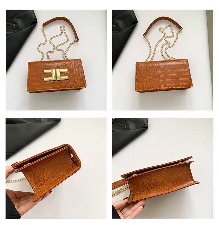 Luxury Designer Bags Wen Handbag Fi Simple Cmute Small Square Bag Vintage Alligator Pattern Flap Shoder Crossbody Bag Z250206
