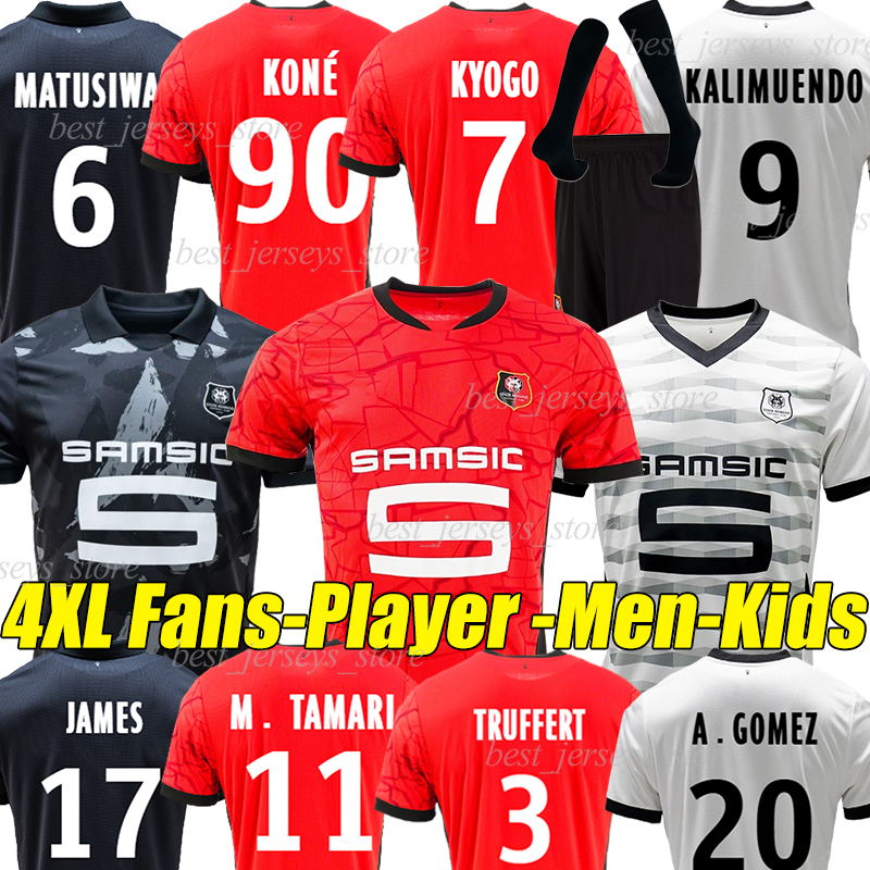 4XL 24/25 Stade Rennais KYOGO KONE soccer jerseys KALIMUENDO MATUSIWA Rennes A.GOMEZ JAMES ASSIGNON TRUFFERT NAGIDA M.TAMARI men kids kit socks set football shirt 2025