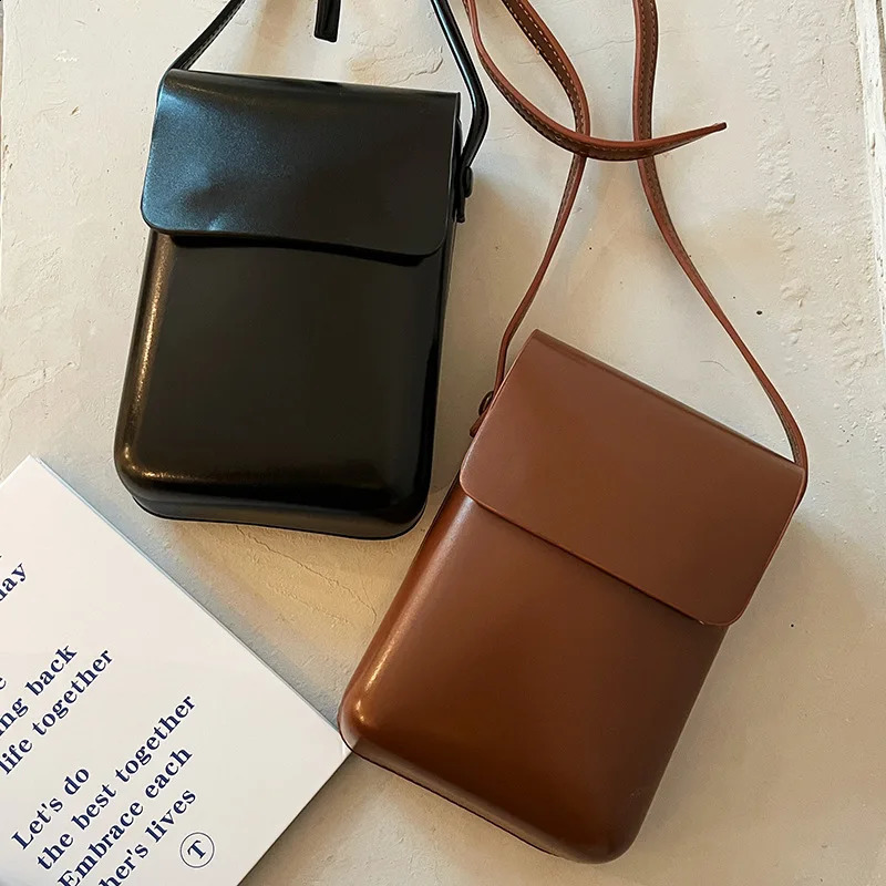 Women Handbags Fashion Pu Leather Shoulder Bags Female Large Capacity Crossbody Bags Small Solid Flap Phone Purse250208ww