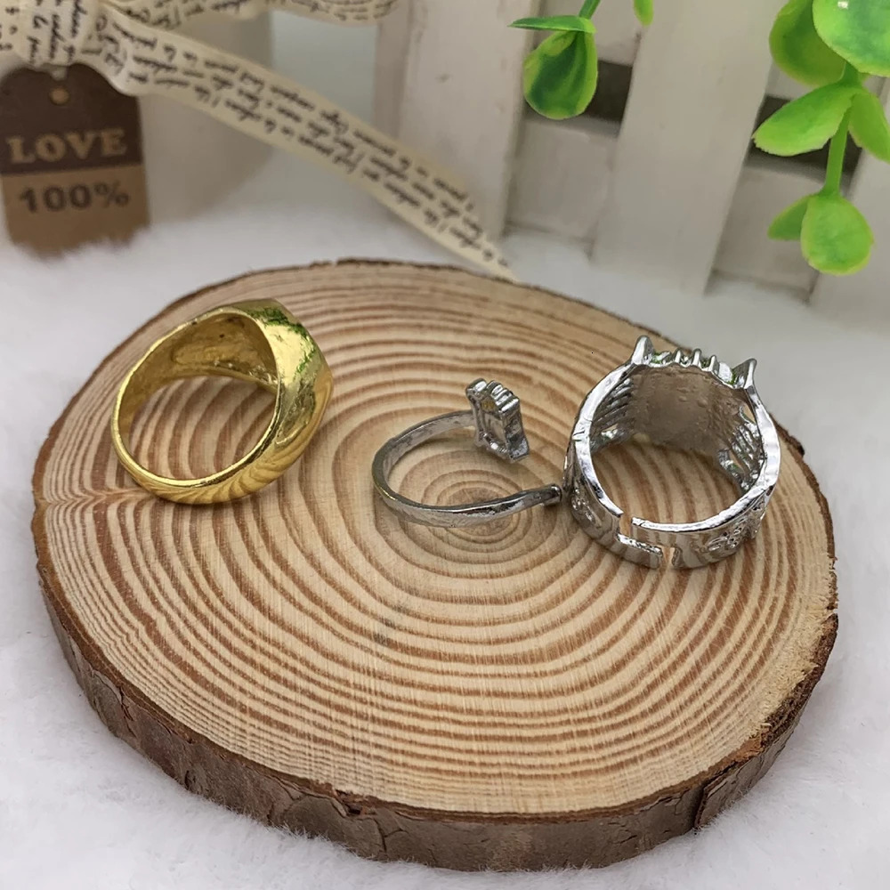 Anime Butler Ciel Phantomhive Cosplay Ring Unisex Adjustable Opening Rings Jewelry Accessories Gifts