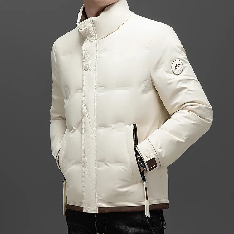 Stand Collar Short Ultralight Down Jacket Men Clothes Duck Male Padding 2024 Winter Mens Coat 250109Z