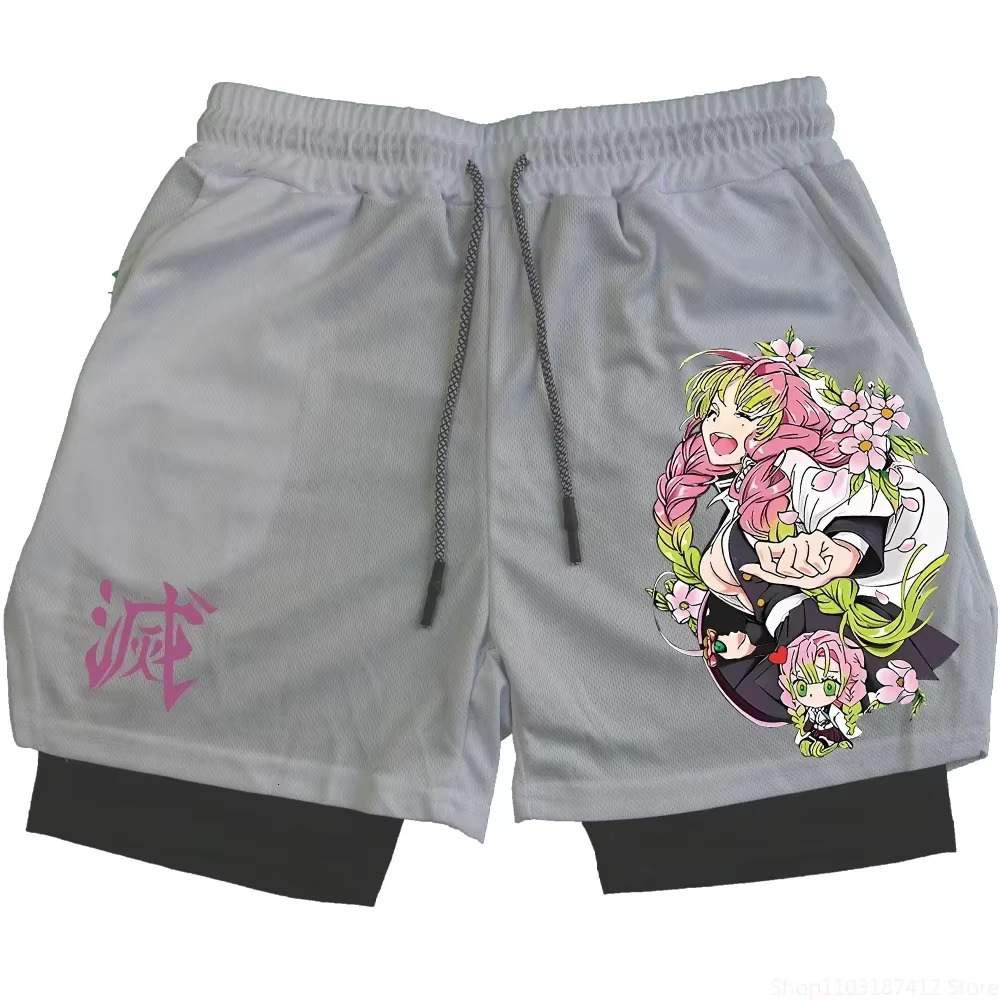 Outdoor Jogging Fitness Shorts Mens Printed Performance Double Layer Shorts Gym Workout Training Pants M-3xl