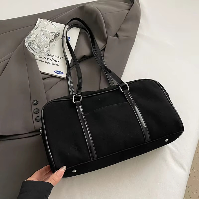 Casual Large Capaci Suede Women New Autumn Winter Retro Brown Commuter Shoulder Pillow Bag Purses And Handbags Suede Casual