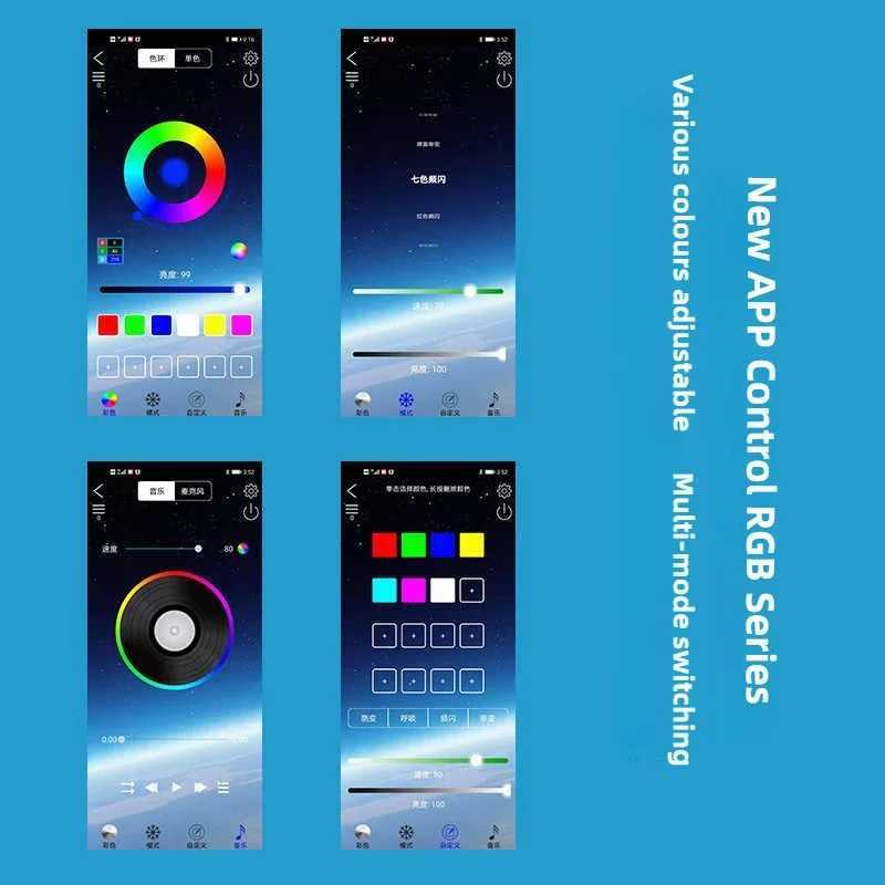 Custom Fish Tank Backlight LED Lighting RGB Colourful Gradient Acrylic Aquarium Backdrop Decoration Timer and APP Control Dimmer Z250205