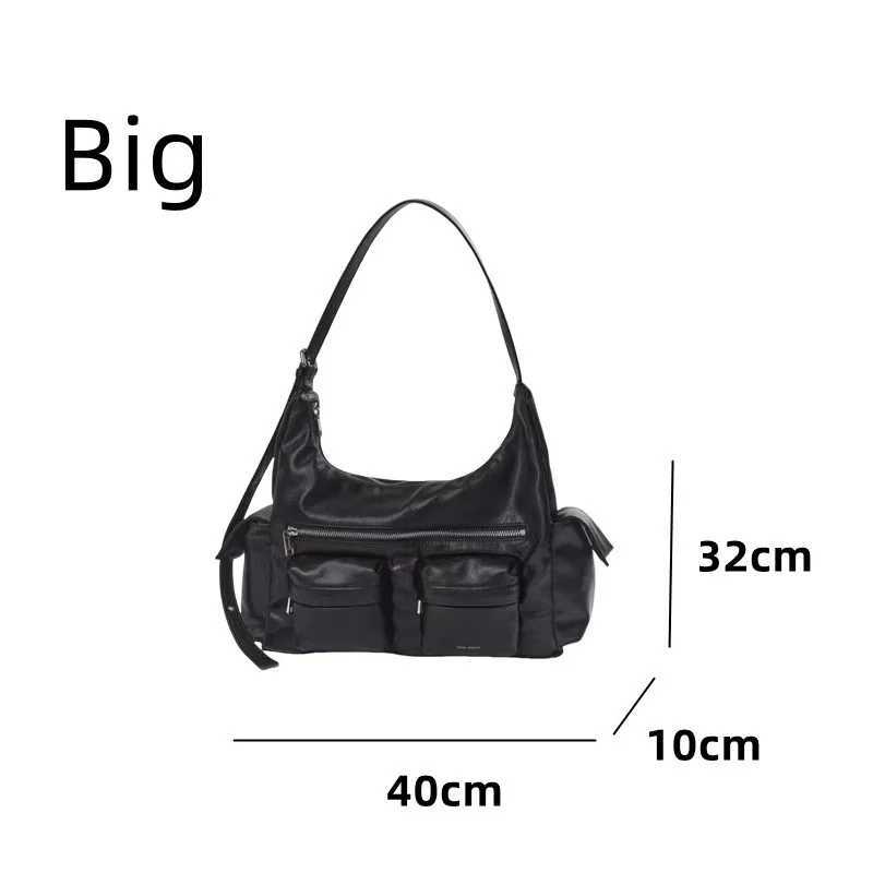 Mitpockets Korean Brand Handbags Letter Printed Fi Shoder Bags Two Si Classic Crossbody Bags Casual Bags For Wen Z250206