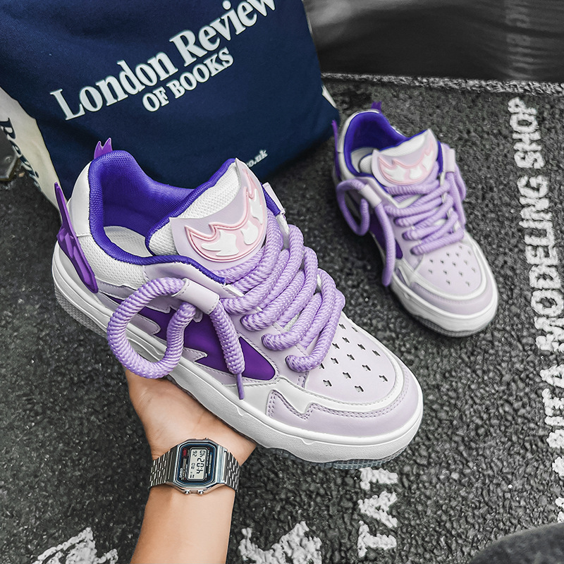 Men Women Casual Shoes Fashion Color Design Versatile Couple Style Triple White Purple Free shipping