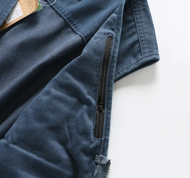 7XL Multi Pocket Work Cargo Vest Men Outdoor Camping Hiking Sleeveless Jacket Cotton Denim Fishing Vest Army Workwear Waistcoat 250206