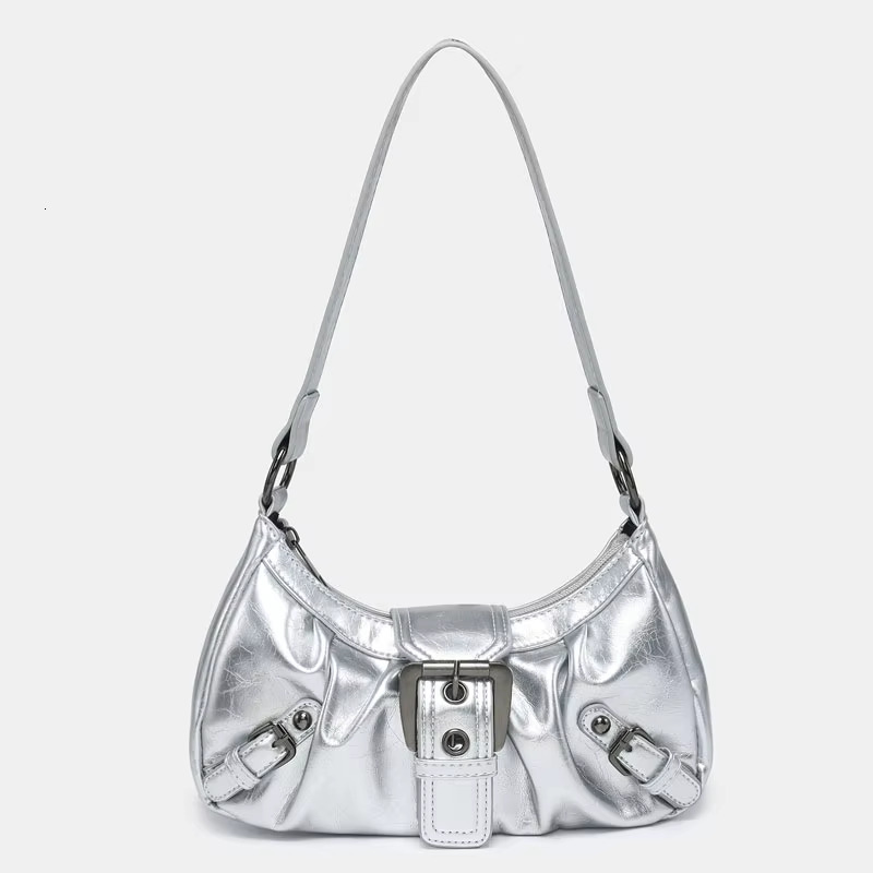 Spring Hot Selg Maillard Retro Small Spicy Girl Y2k Wasteland Style Vintage Leather Shoulder Armpit Bag PU Gender Neutral