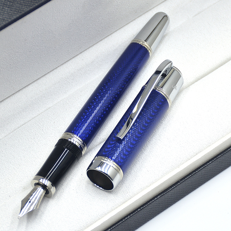 High quality Writer Jules Verne Rollerball Pen Special edition Ocean Blue and Red Black Metal Ballpoint Fountain pens Writing office school supplies 1