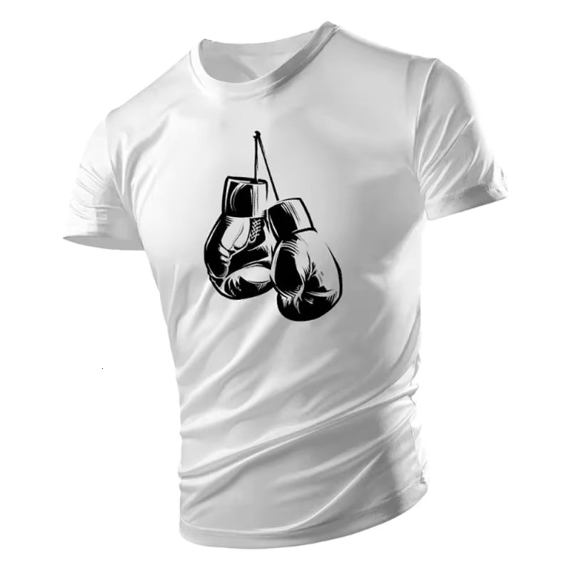 Simple Boxing Gloves Graphic T Shirts For Men Fashion Summer Fitness 3D Printed T-shirt Loose Quick Dry Breathable Sports Tees