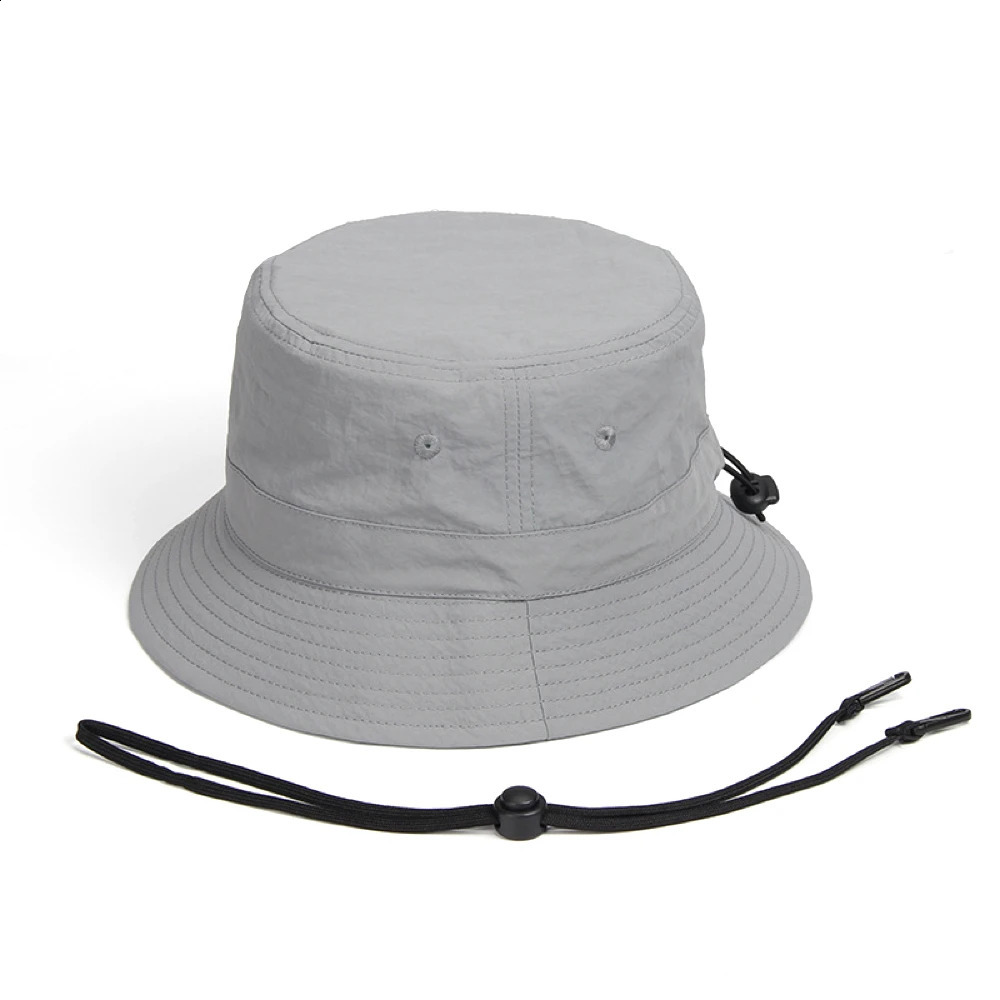Versatile Camping Hat Waterproof Bucket Hat Summer Outdoor Activities Sun Protection Drawstring Hiking Fishing Sunbathing 250107