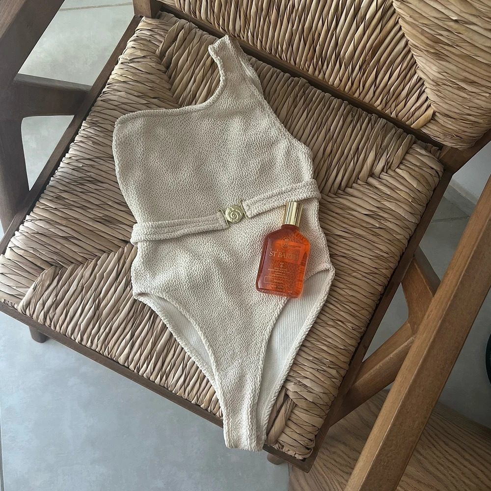 Sexy Women One Piece Swimsuit Female Swimwear 2024 Belt One Shoulder Monokini Swimming Suit Beachwear Bathing Suit Biquini 250113