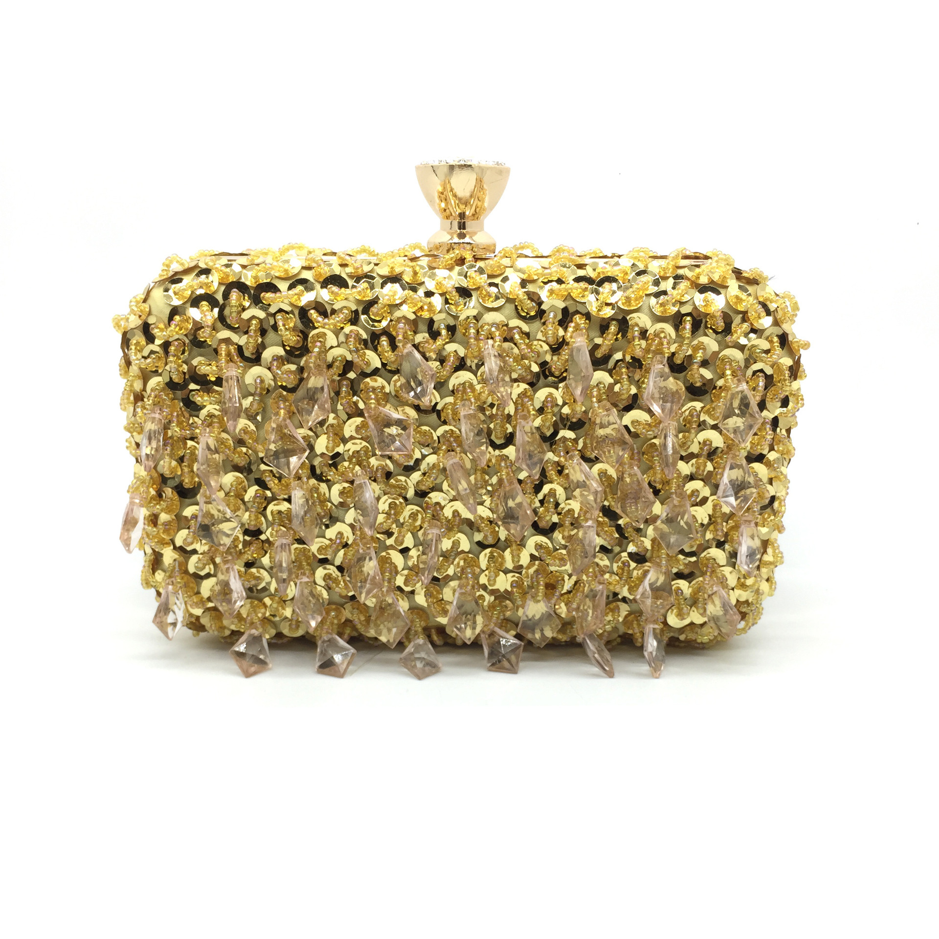 New Embroidery Beaded Bag, Celebrity Sequin Banquet Handbag, Single Shoulder Crossbody Chain Women's Bag