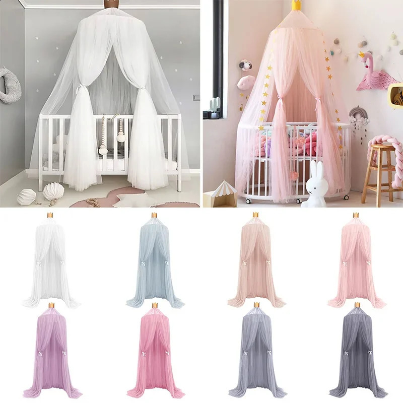 Summer Canopy Bed Curtains Girls Princess Mosquito Net Baby Bed Tent Kid Bed Room Decoration Mosquitera Para Dormir Moustiquaire 250206
