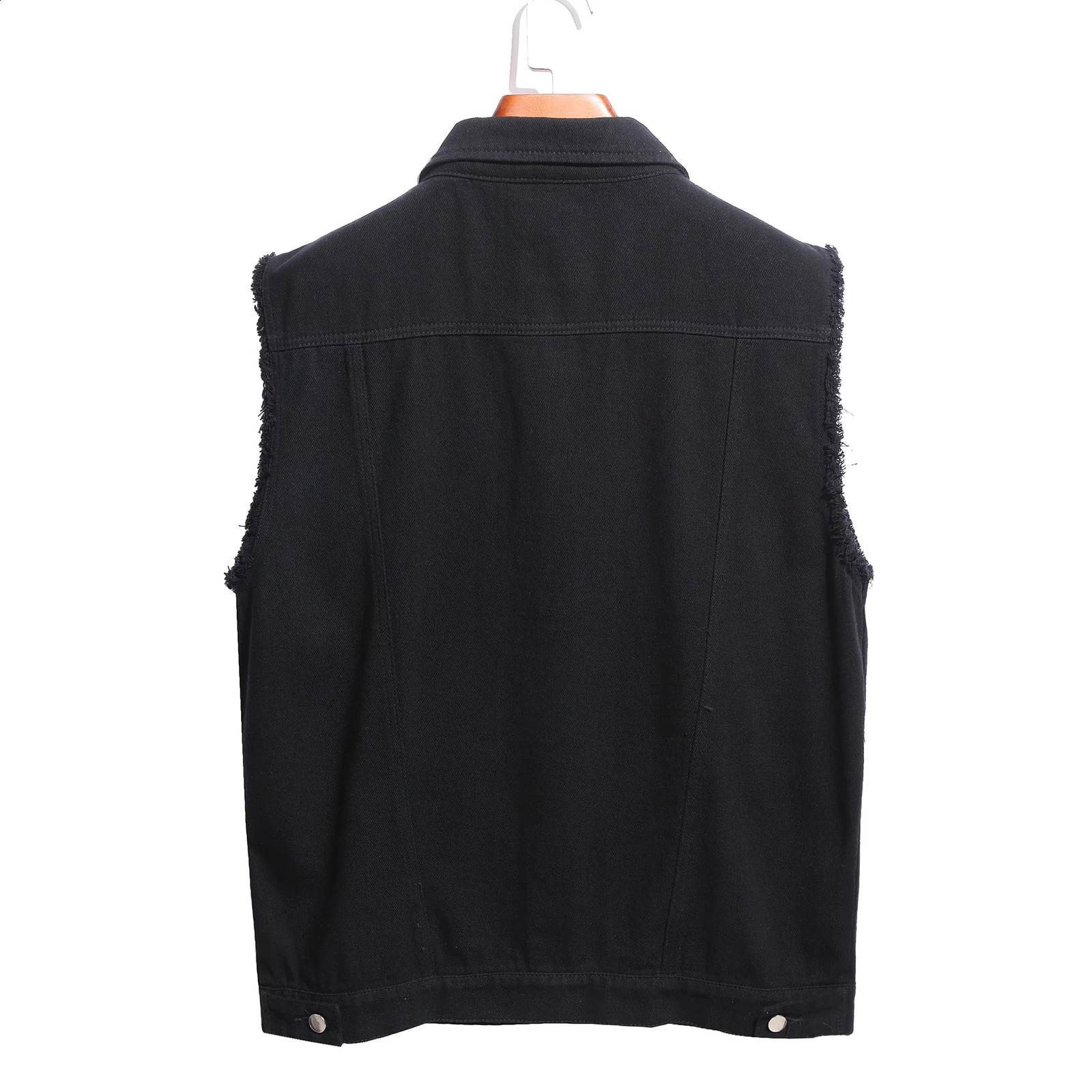 Spring Autumn Denim Vest Men Unisex Sleeveless Jackets Y2k Coats High Street Tops Hip Hop Solid Red Black Clothing Classic Vest 250206