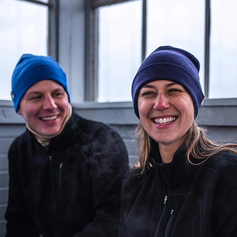 Unisex Merino Wool Cuff Beanie Hat 100% Merino Wool Ridge Cuff Wool Beanie 2 Layer Warm Wool Hat Men Women Beanie Cap Gift 250120