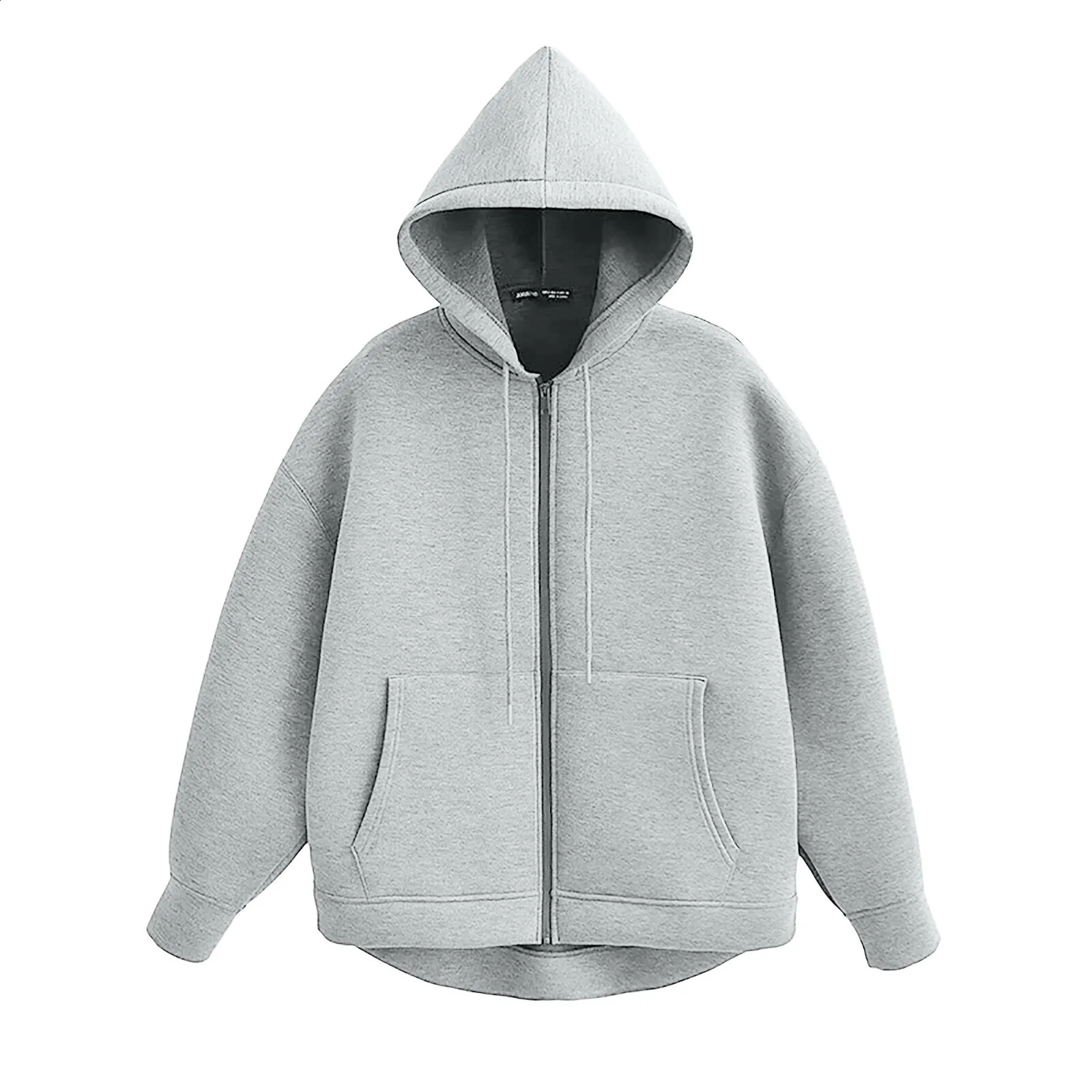 Winter Casual Hoodies Women Fall Zipper Coat With Double Pockets Oversized Loose Sweatshirt Fashion Lady Clothes 250206