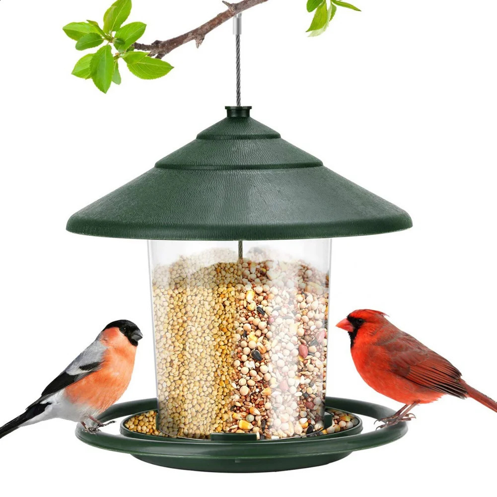 Hanging Wild Bird Feeder Outdoor Pet Food Dispenser Multiple Holes Bird Feeder Automatic Foot Feeding Tool for Flying Animals 250121