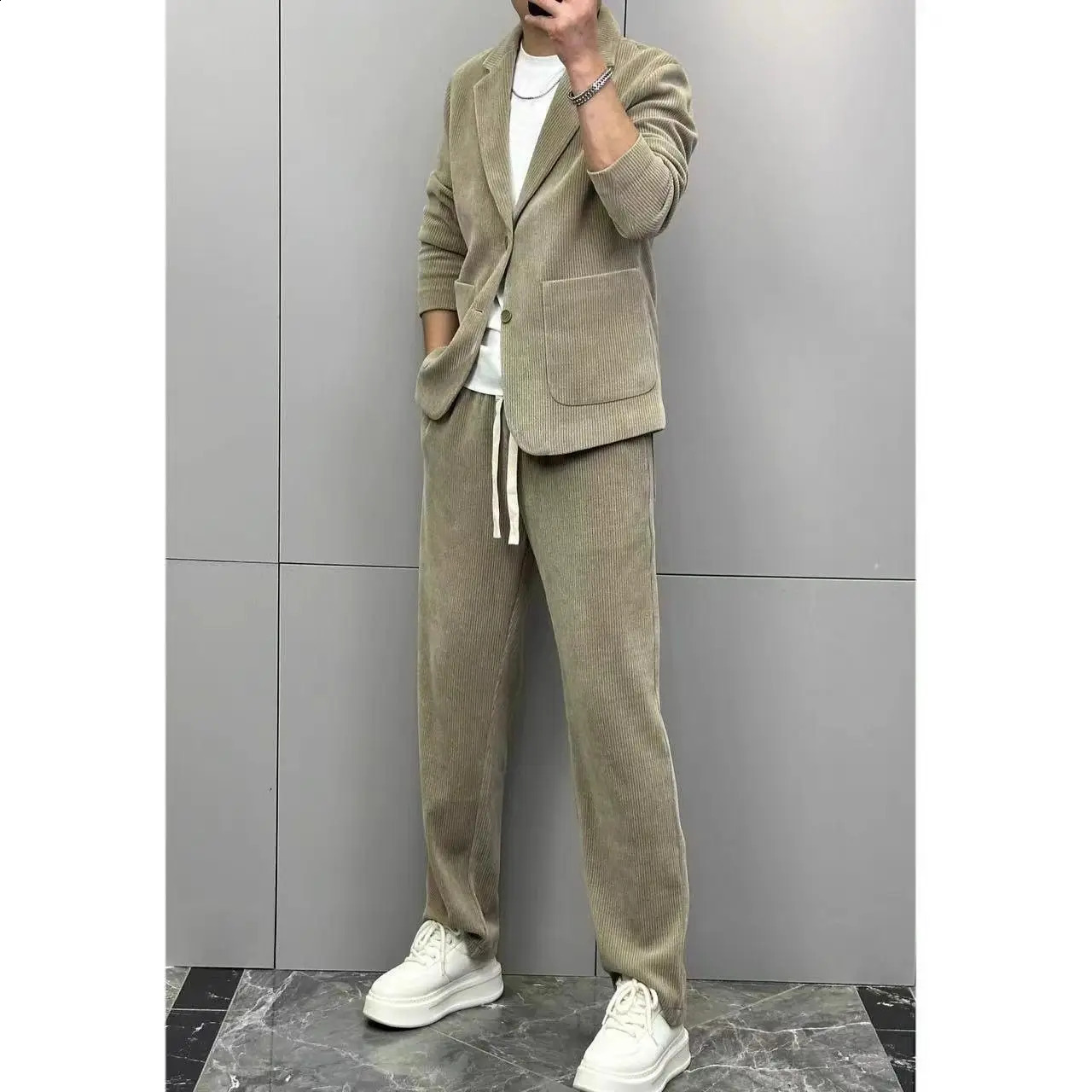 2025 Men Early Spring Style Suit Two-piece Suit Fashionable Comfortable High-end Versatile and Handsome 250121