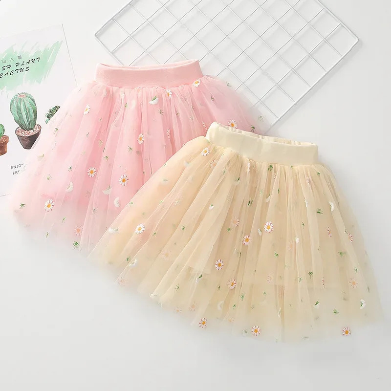 2-7Y Baby Girls Tutu Skirts Pearl Short Cake Toddler Girl Skirt Kids Bow Princess Wavy Pink Puffy Tulle Skirts Ballet Children 250206