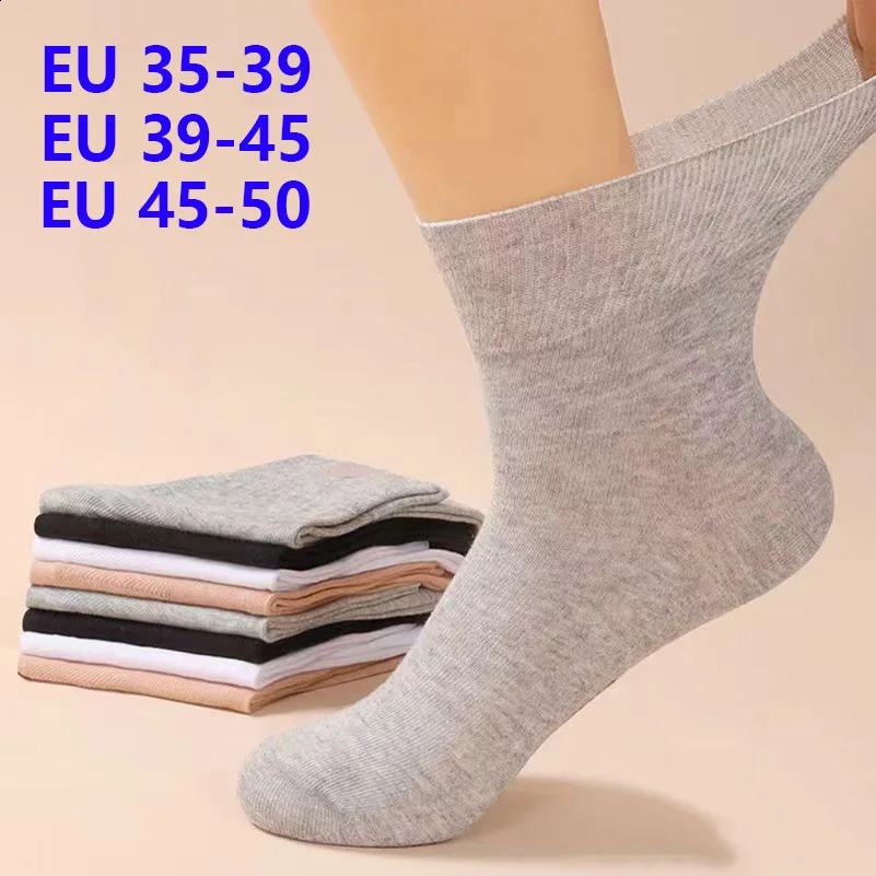 5 Pairs/pack Plus Size Prevent Varicose Veins Socks Women Diabetics Patients Cotton Loose Mouth Sock Men Women Comfortable Meias 250121