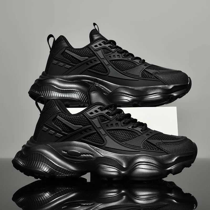 Fi black basketball mens sports shoes lightweight plus size 48 casual running shoes mens high-quality walking shoes Y250408