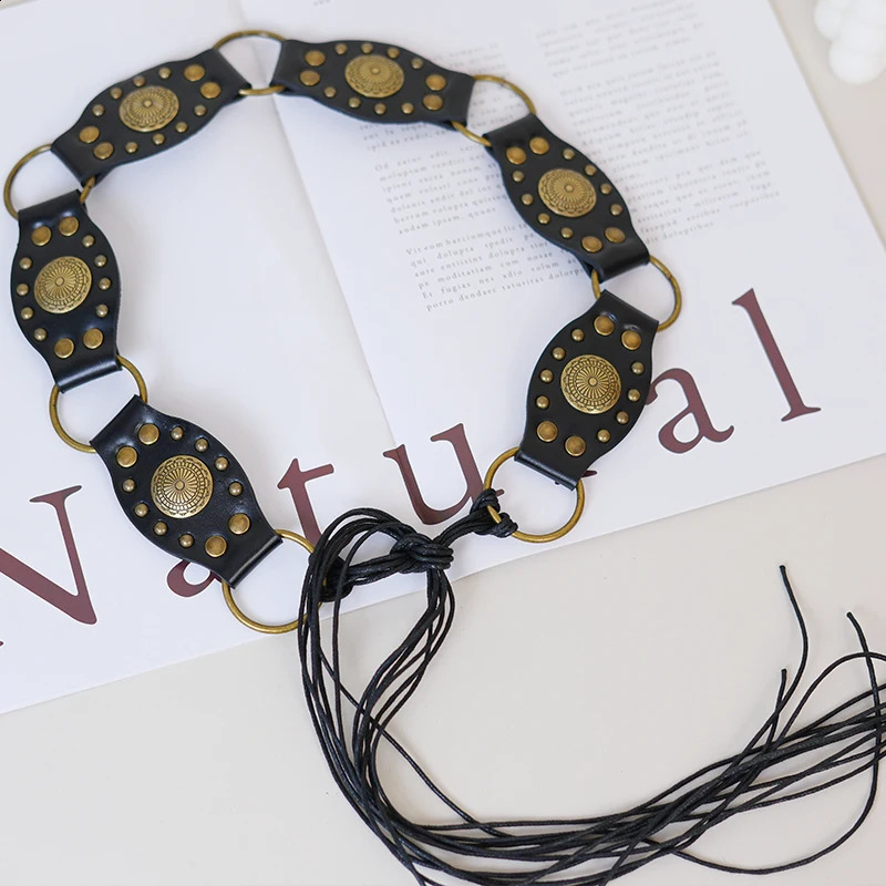 Y2k spicy American niche personality wide belt womens dress decoration 2024 belt womens style style 250107