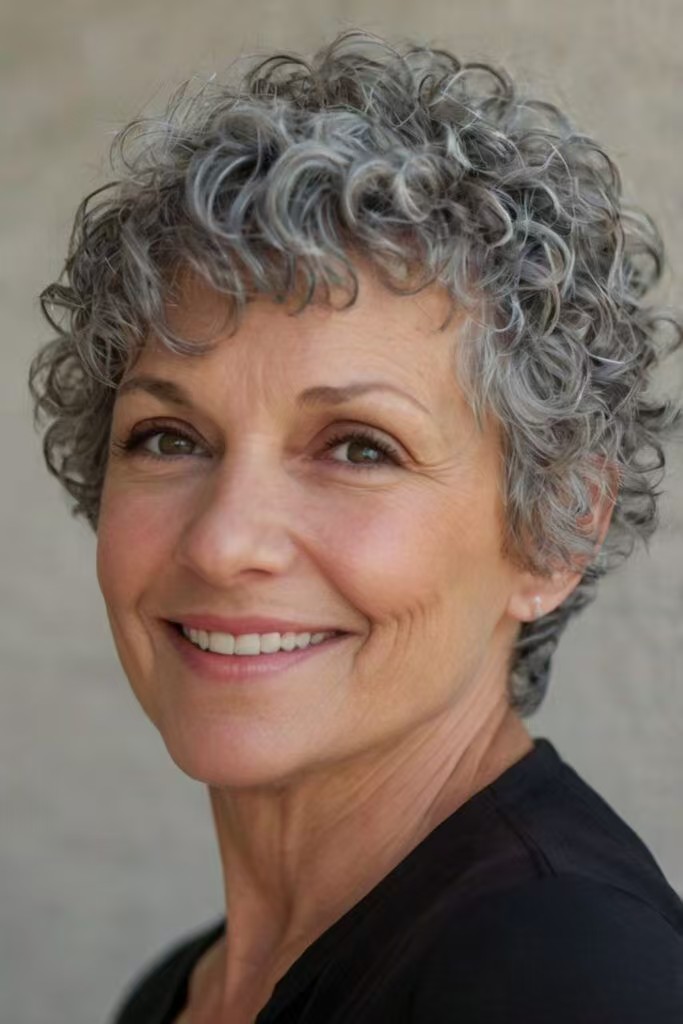 Salt and pepper silver grey raw virgin human full lace wig custom european Short bob pixie curls 5x5 hd 13A