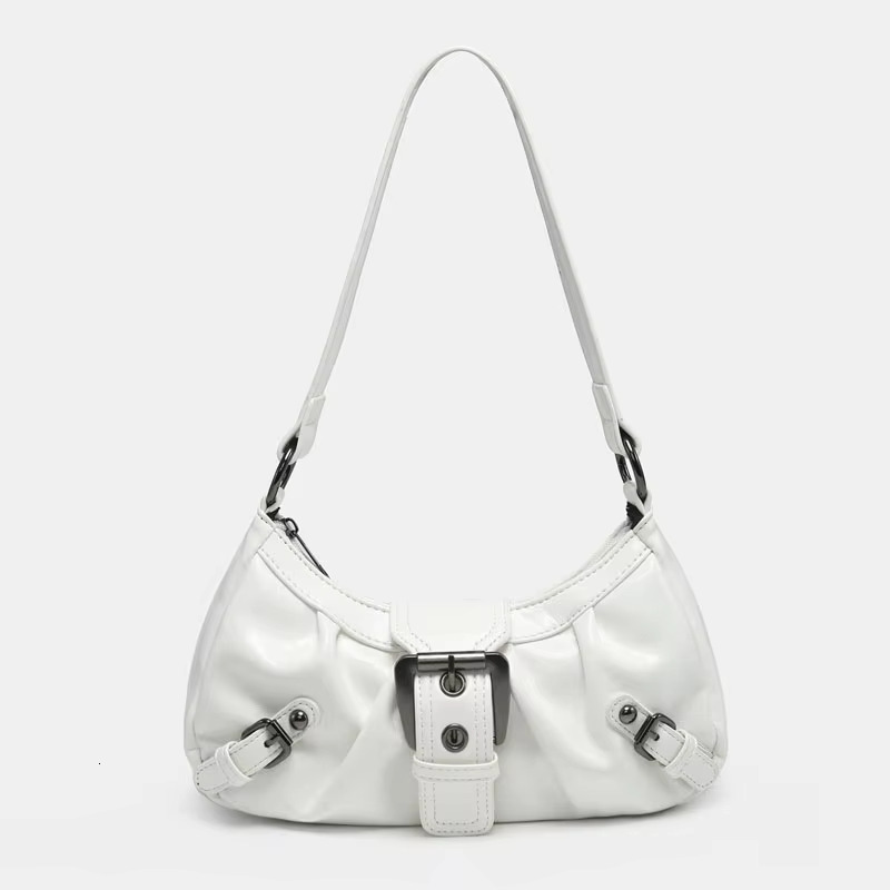 Spring Hot Selg Maillard Retro Small Spicy Girl Y2k Wasteland Style Vintage Leather Shoulder Armpit Bag PU Gender Neutral