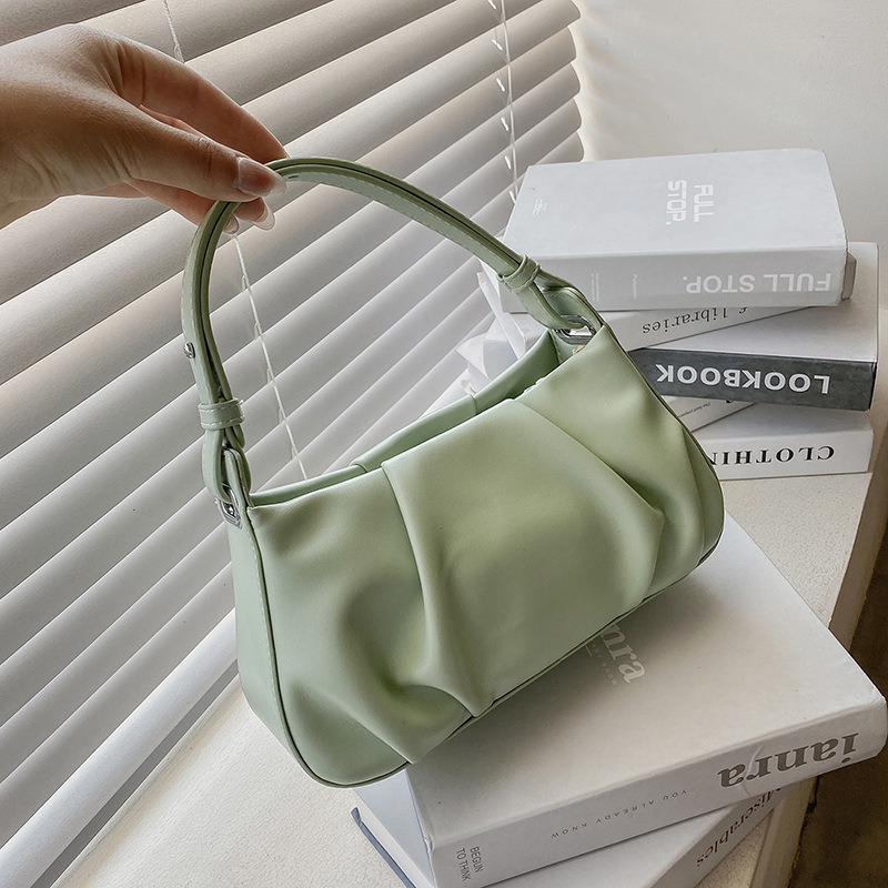 Women's Pleated Cloud Bag - Portable Summer Shoulder Tote with Trendy Design