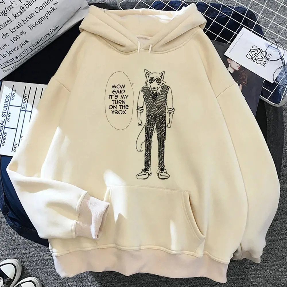 Beastars- Womens Hoodie Korean Cotton Comfort Hoodie Gothic Street Wear Japanese Knitwear 250206