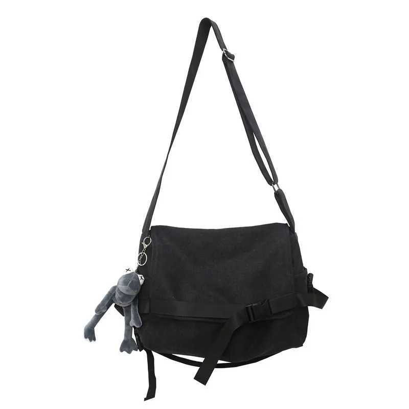 Canvas Crossbody Bags for Ladies Large Capacity Shoder Bag Casual Girls Students School Bags Fi Men Messenger Bag Sahel Z250206