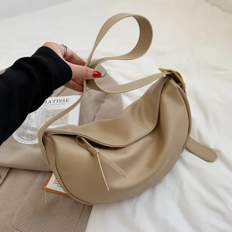 Crossbody For Women Large Capacity Handbags Solid Soft Shoulder Bags Female Casual Travel Hobos Bag Vintage Sac New PU Cartoon