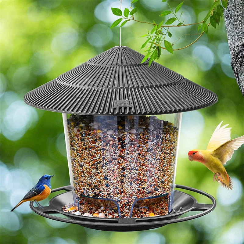 Bird Feeder Automatic Foot Feeding Tool Outdoor Bird Feeder Hanging Nut Feeding Multiple Hole Dispenser Holder Food Container 250121