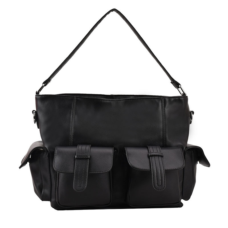 Bag Women's Shoulder 2025 Winter PU Texture Large Capacity Crossbody Double Pocket Armpit Bag