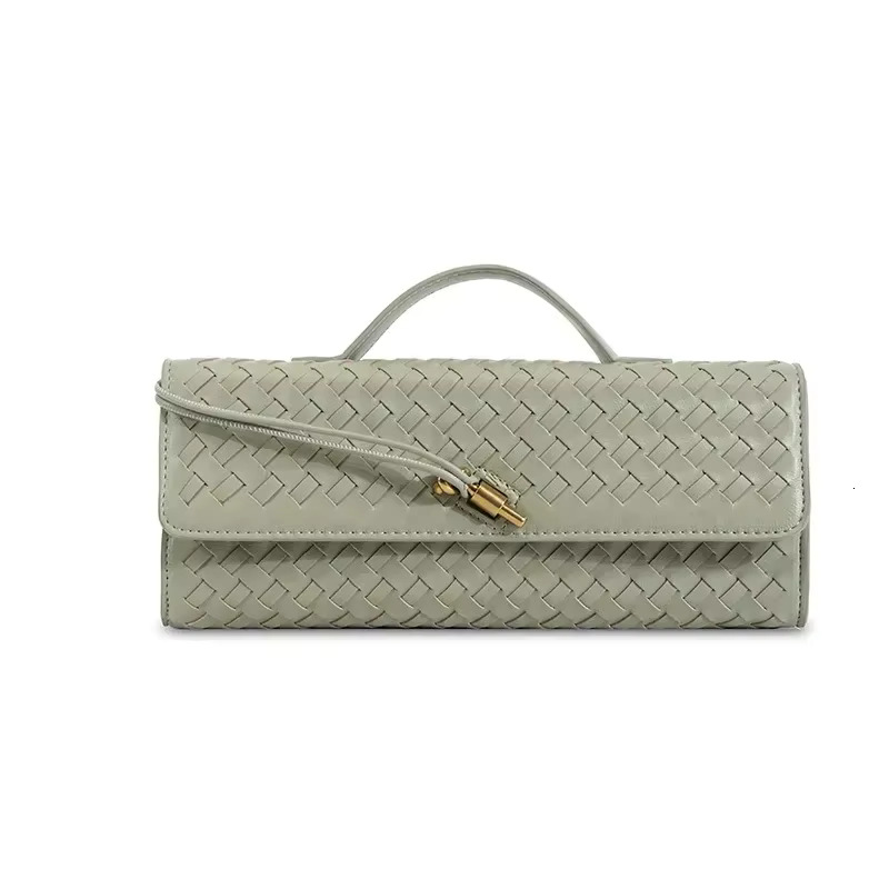 Pu Leather Single Shoulder Evening Party Handbag Crossbody Bag New Hand-Woven Soft Handbags For Women Gender Neutral