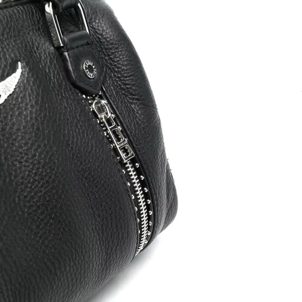 Genuine Leather Women's Niche Brand High Quality Fashion Handbag Light Retro Rivets Design Simple Shoulder Bag